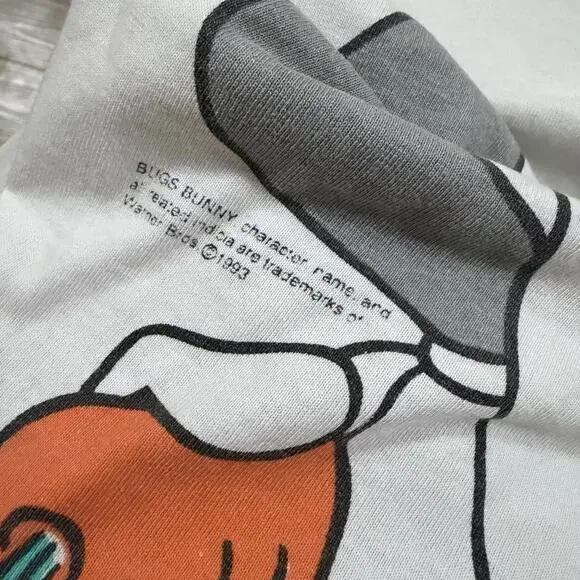 Vintage 90s Bugs Bunny Looney Tunes Flirts Cartoon Shirt - Picture 3 of 13